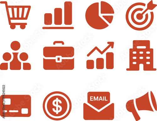 Business and finance icons set