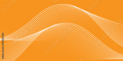 abstract simple creative orange white blend wave line design.