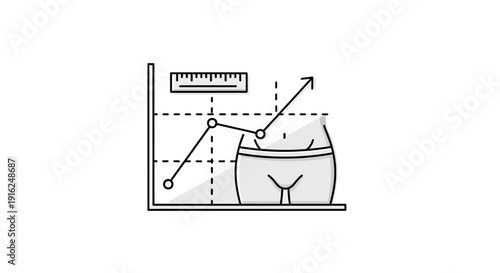 Weight Loss Chart with Ruler and Body Silhouette