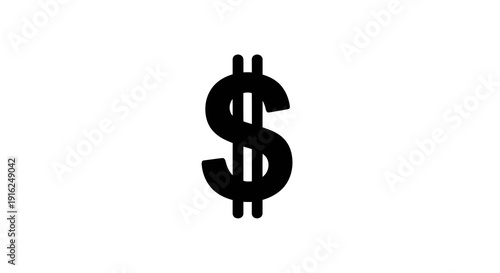 Iconographic representation of monetary value with simplistic design dollar symbol centered
