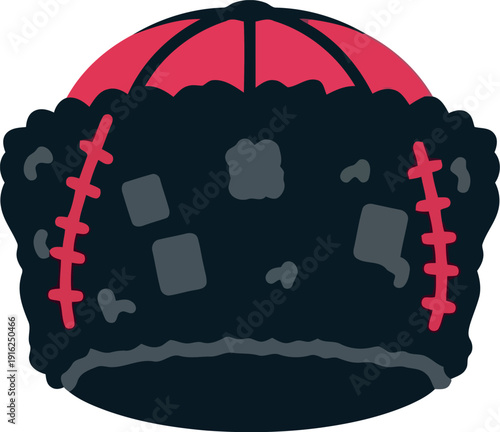 Traditional Russian Ushanka Hat Illustration – Winter Fur Cap Icon for Cold Weather Clothing Designs