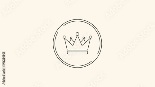 Elegant Crown Icon Symbolizing Royalty and Luxury.