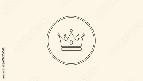 Elegant Crown Icon Symbolizing Royalty and Power.