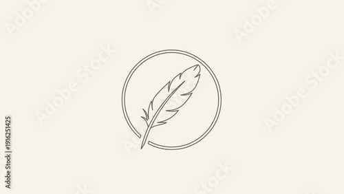 Elegant Feather Icon Symbolizing Lightness and Grace.