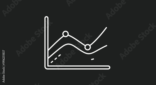 Line Graph Showing Data Trends Over Time.
