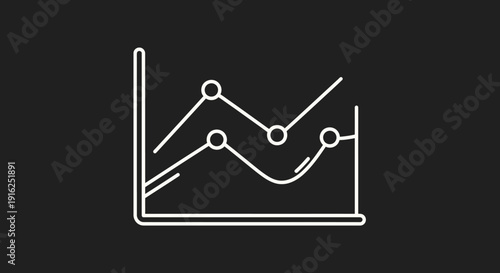 Line graph showing upward and downward trends with data points.