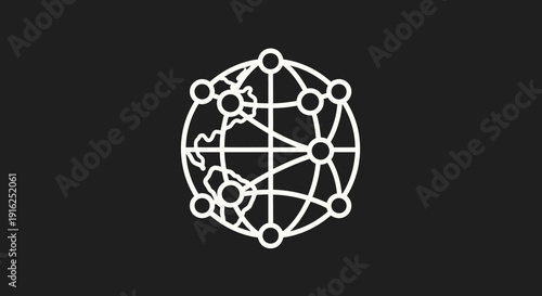 Global Network Connections and Digital Connectivity Concept.