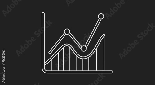 Line Graph Showing Upward Trend and Volatility.