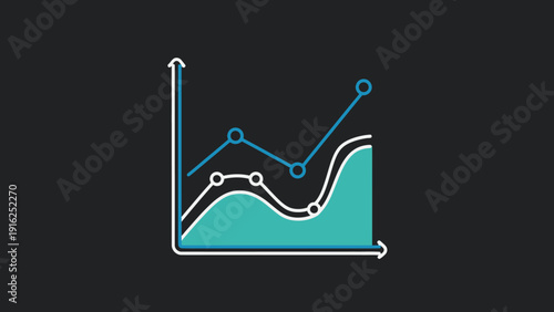 Financial Growth Chart Showing Upward Trend and Data Analysis.