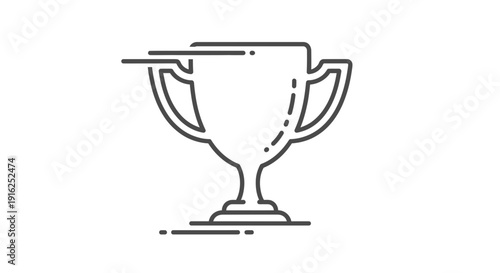 Speedy Trophy Icon: Fast Victory and Success Concept