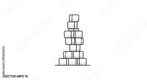 Stack of Sugar Cubes Icon