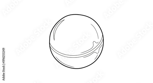 Simple sphere illustration with subtle shading and highlights, isolated on white background