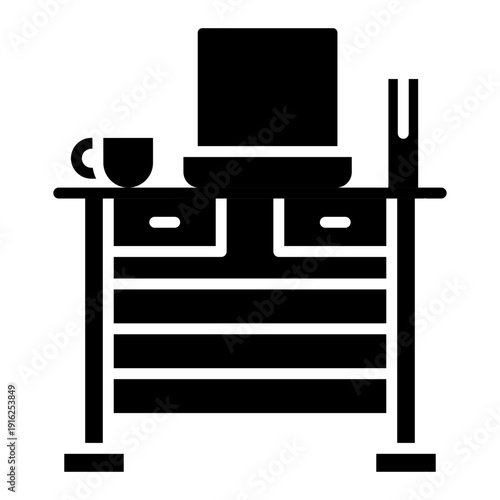 Work Table Vector Icon