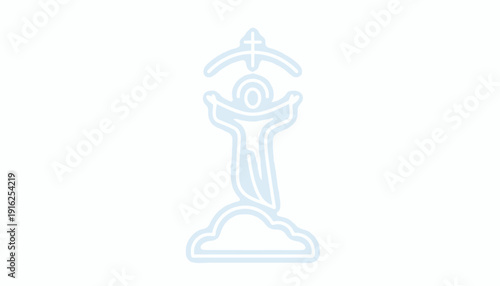 Resurrection Christ Icon, Ascension, Christian Symbol, Religious Art, Divine Light