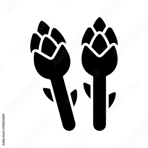 Two Black Asparagus Stalks