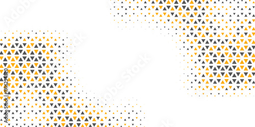 Triangles Vector Abstract Geometric Technology Background. Halftone Triangular Retro Style Simple Pattern. Minimal Style Dynamic Tech Wallpaper. eps 10