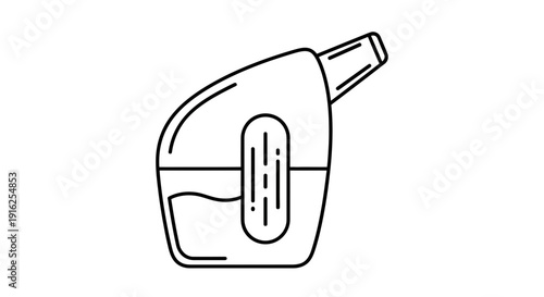 Portable Facial Steamer Device for Skincare and Hydration - Line Art Icon
