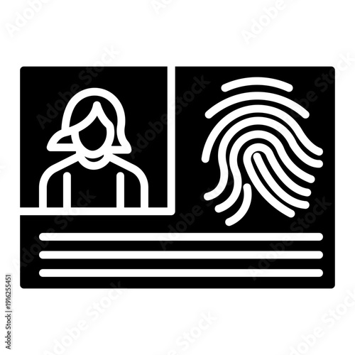 Biometric Identification Vector Icon