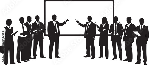 Business team meeting presentation in a conference room setting