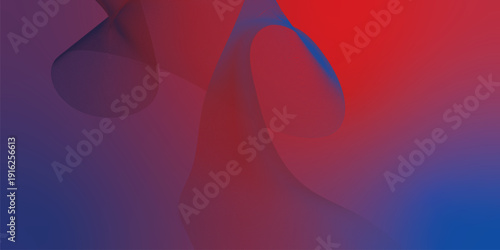 Bisque red and navy azure abstract shape grainy gradient background with black backdrop and noisy texture for wide banner poster and header design