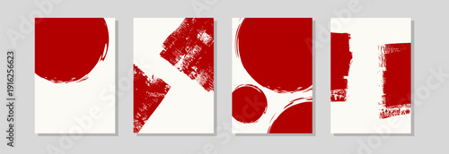 Expressive paint brush strokes with rough texture on background, minimalist abstract vector design for posters, branding, and modern art.