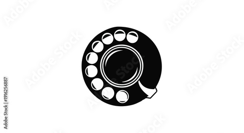 A vintage film reel and old film projector with a metal disc dial isolated on a white background as a round retro communication object