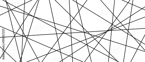 Straight random chaotic geometric lines form striking abstract vector pattern with irregular angles chaotic arrangement create bold monochrome texture creative contemporary illustration background.