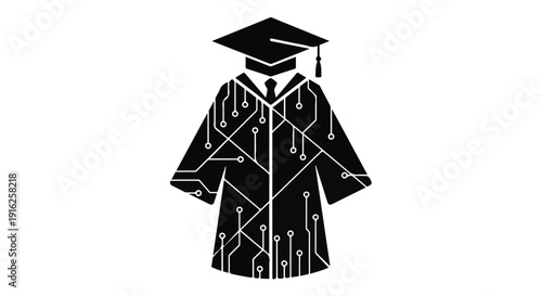 A smiling female university student celebrates her academic achievement wearing a black graduation cap and gown while holding her diploma to mark her success as a bachelor graduate