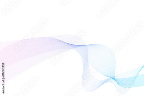 淡いグラデーションの流線ウェーブ背景｜青紫の抽象ラインデザイン