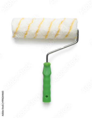 Paint roller with green han...
