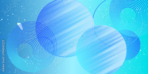 An abstract design dominated by blue and soft turquoise gradients, with additional dynamic and modern elements. For banner or poster designs with technology and innovation themes.