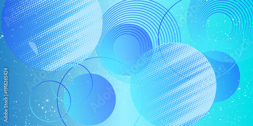 An abstract design dominated by blue and soft turquoise gradients, with additional dynamic and modern elements. For websites or landing pages with business, digital, or creative themes.