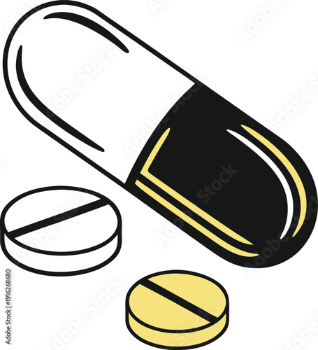 pill bottle vector illustration