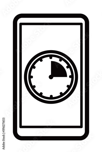 スマートフォンのスクリーンタイムのイメージイラスト