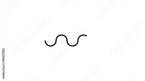 Looping Loading Animation with 5 Circles Animated in Monoline Style, Loader for UIUX Video for Waiting Progress