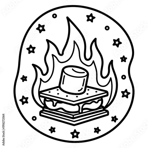 Magical Book with Enchanted Flames SVG Icon