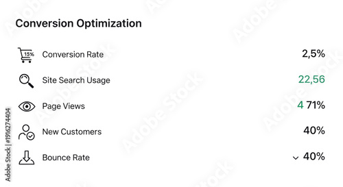 Business optimization concept illustration designed for productivity improvement, operational efficiency, and performance enhancement presentations. This modern flat design represents system optimizat