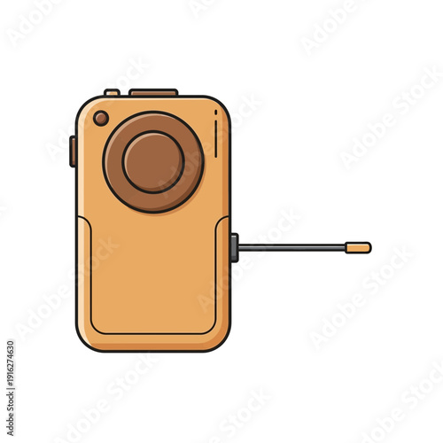 Compact digital camera with selfie stick