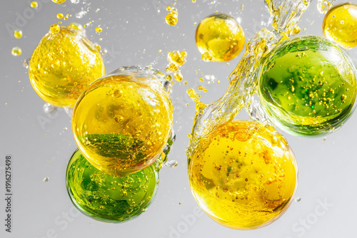 3d rendered illustration of a green molecule