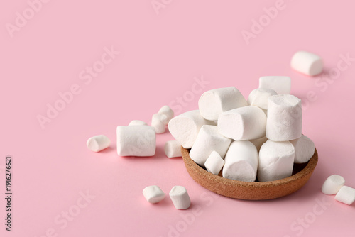 Bowl with sweet marshmallow...