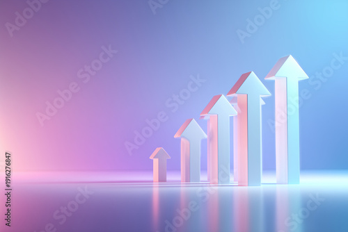 business graph with arrow