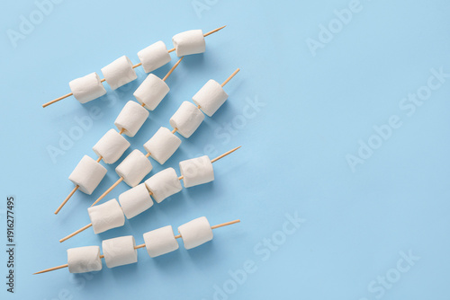 Skewers with sweet marshmal...