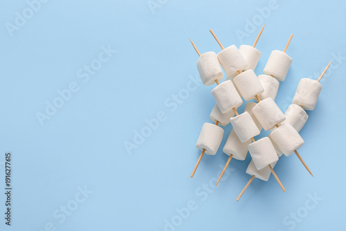 Skewers with sweet marshmal...