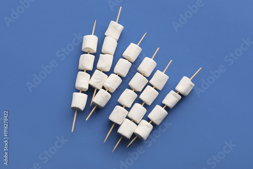 Skewers with sweet marshmal...
