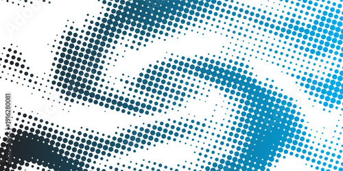 Dotted halftone gradient texture. Fading polka dot background. Repeated dots gradation pattern background. blue vanishing comic pop art overlay backdrop. Halftone raster effect wallpaper.
