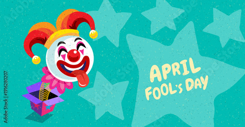 Playful Cartoon Clown Holiday Illustration