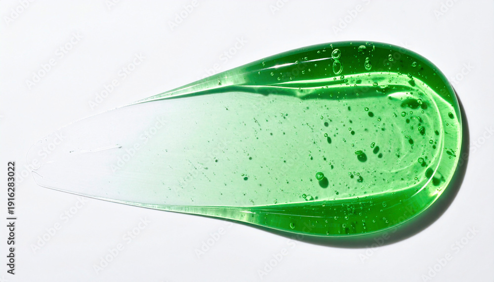 Fototapeta premium グリーンの透明なジェル素材画像