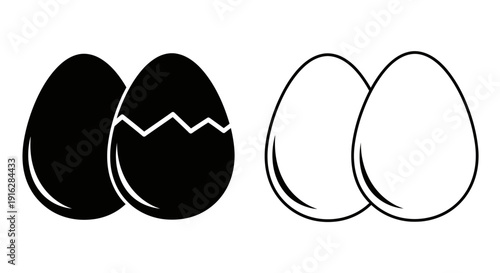 Cracked eggs, broken eggs, eggs illustration, egg design, egg clip art, egg drawing Vector