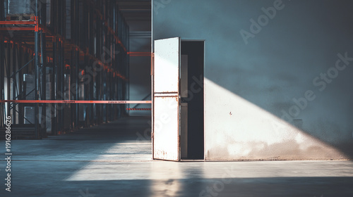 Closed Industrial Warehouse Door
