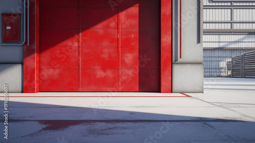 Closed Industrial Warehouse Door